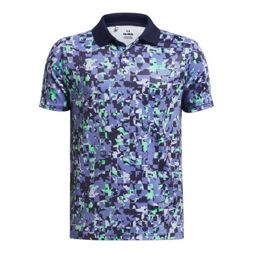 Under Armour Boys’ Performance Printed Short Sleeve Polo Golf Clothes Youth S